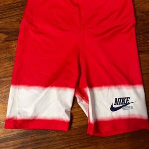 Nike Red and White Sports Shorts